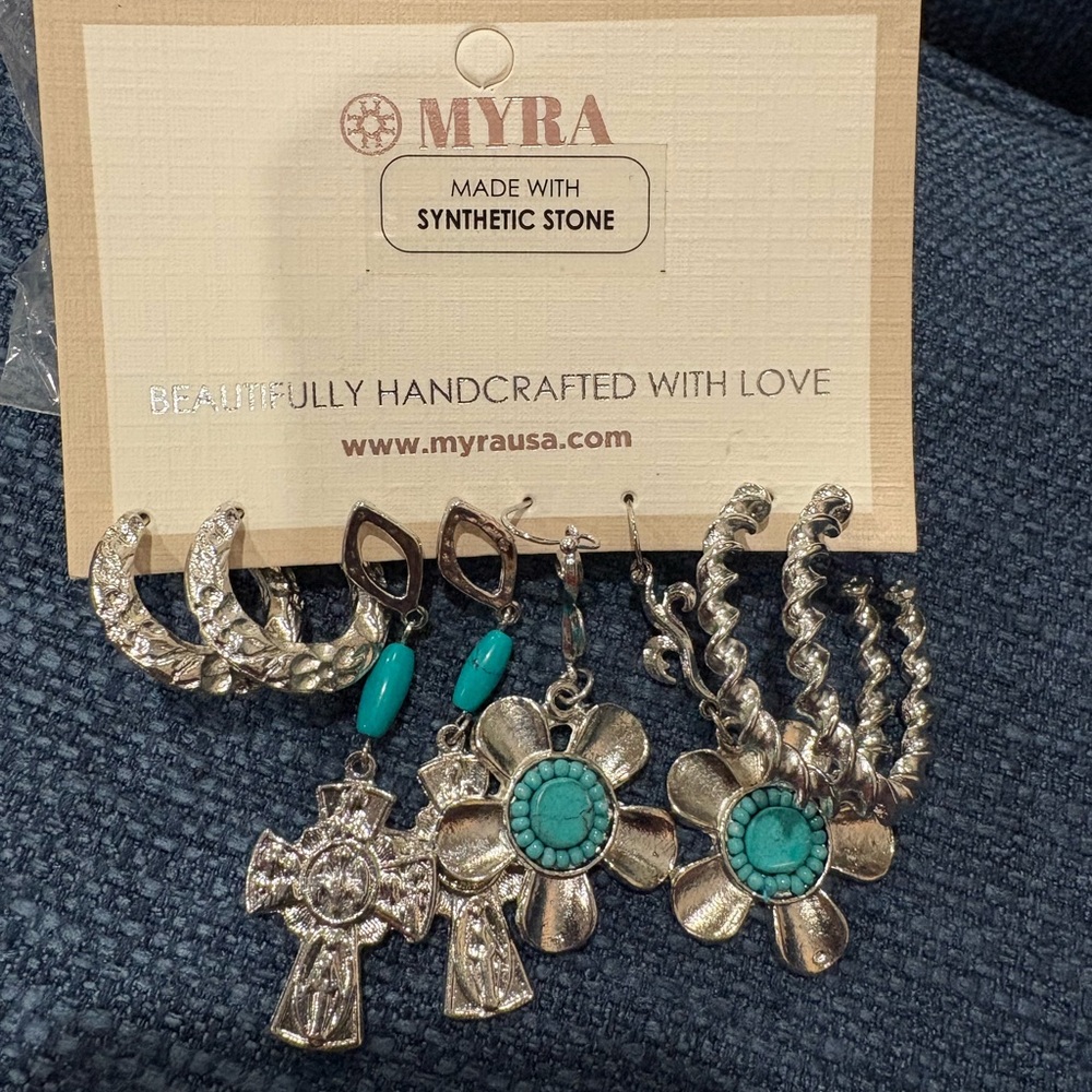 Myra Bag ARABELLA HILLS FASHION SET OF FOUR EARRINGS NWT